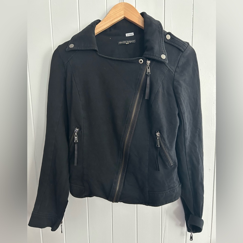 Black Zipper Jacket by Pure Sugar